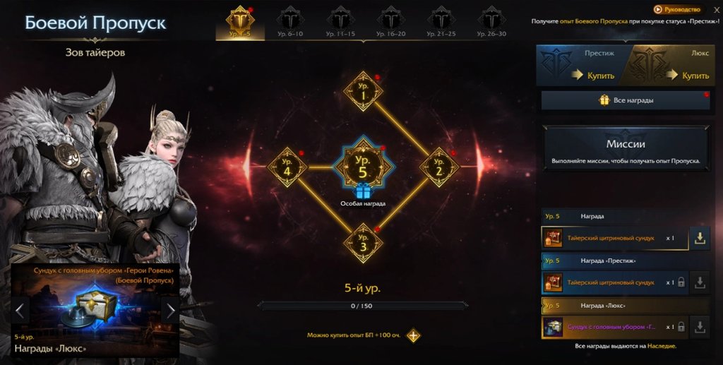 Lost Ark боевой пропуск зов тайеров