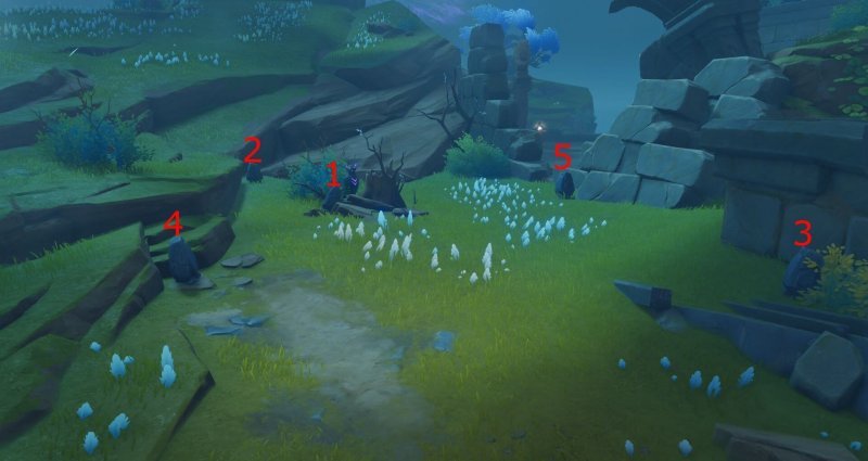 Genshin Impact каменные плиты цуруми 3