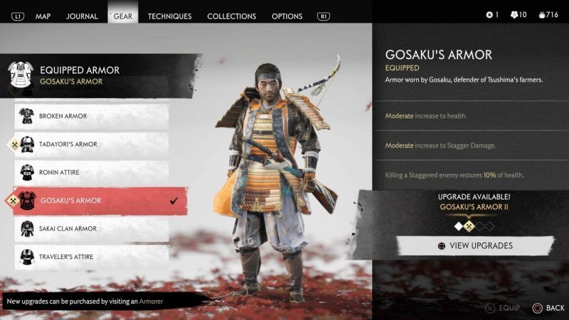Ghost of Tsushima доспехи госаку