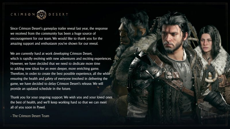 Crimson Desert перенос даты релиза игры