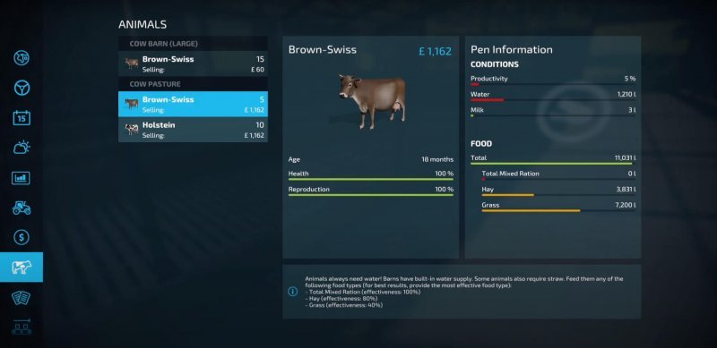 Farming Simulator 22 гайд по животным 4