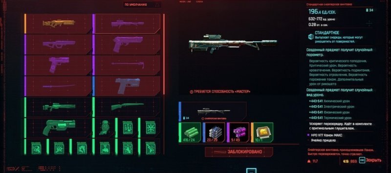 Cyberpunk 2077 культовое оружие 12