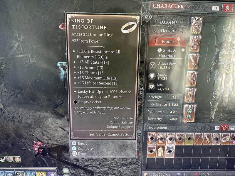 Diablo 4 Кольцо неудачи