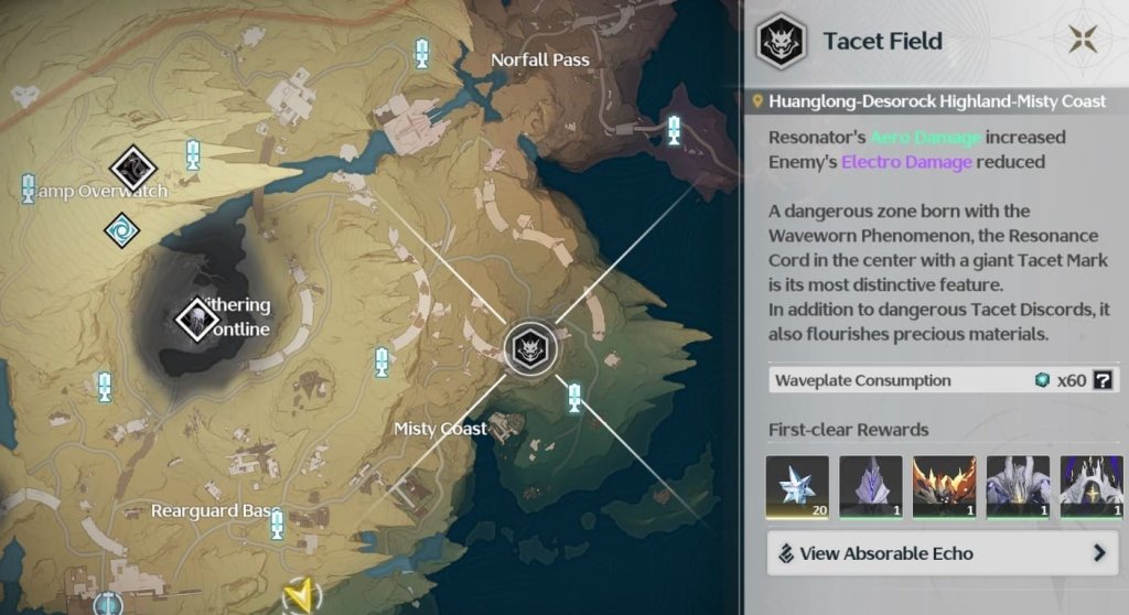 Wuthering Waves Tacet Field