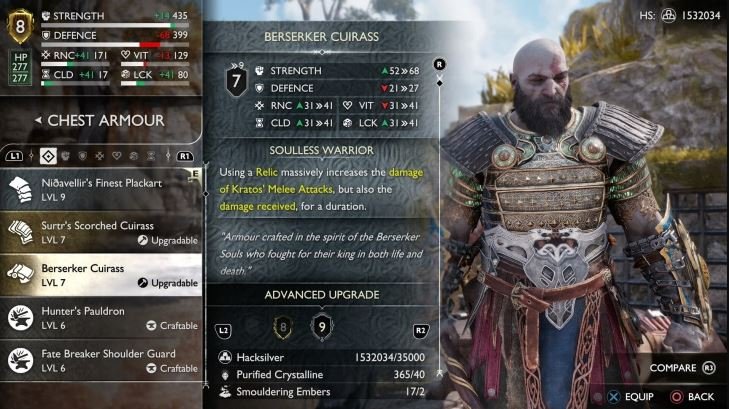 God of War: Ragnarok лучшая броня в игре