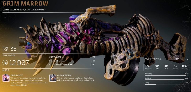 Легендарное оружие в Outriders 47