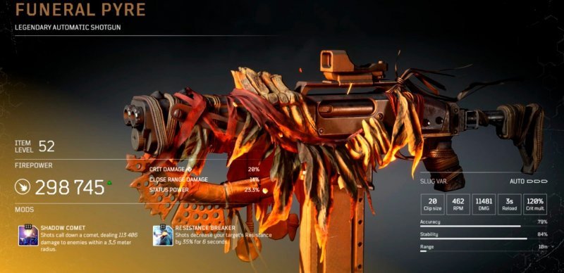 Легендарное оружие в Outriders 40