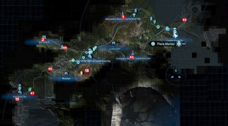 Death Stranding карты памяти на востоке