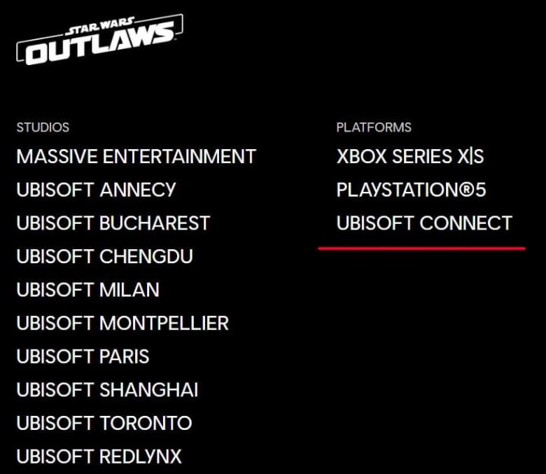 Star Wars: Outlaws Ubisoft Store