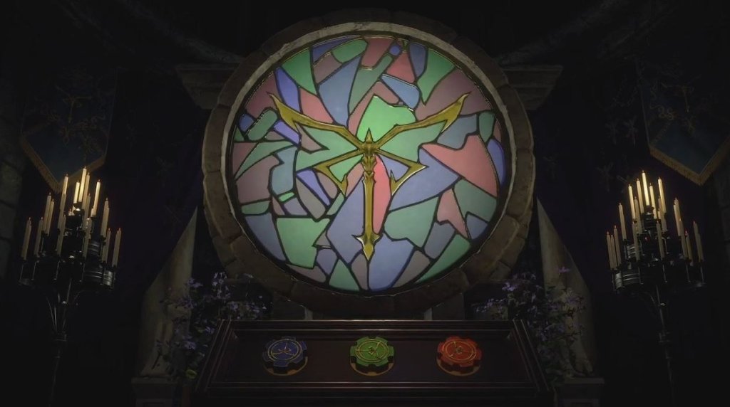 Resident Evil 4: Remake витраж в церкви
