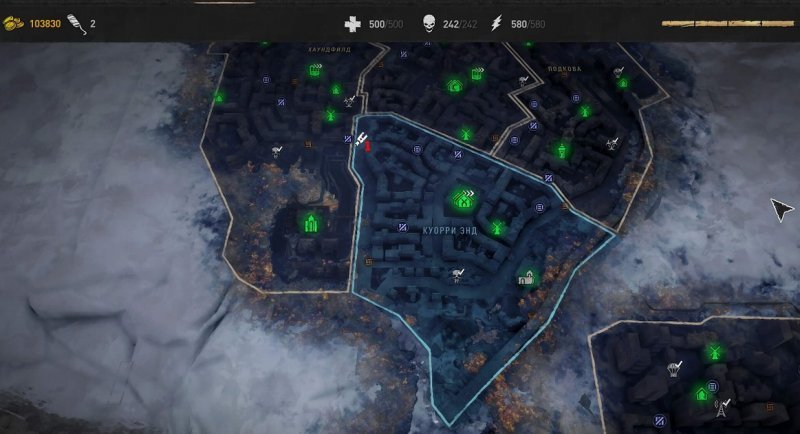 Карта ингибиторов в Dying Light 2 2