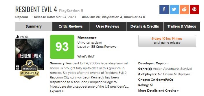 Resident Evil 4: Remake отзывы