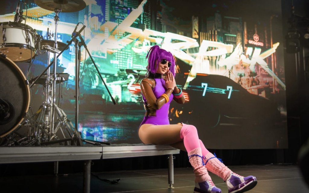 Косплей Purple Force, Red Menace и Blue Moon из Cyberpunk 2077