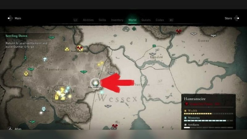 Assassin's Creed Valhalla карты сокровищ 35