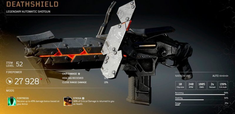 Легендарное оружие в Outriders 38