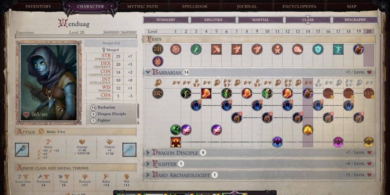 Pathfinder: Wrath of the Righteous билды вендуаг 3