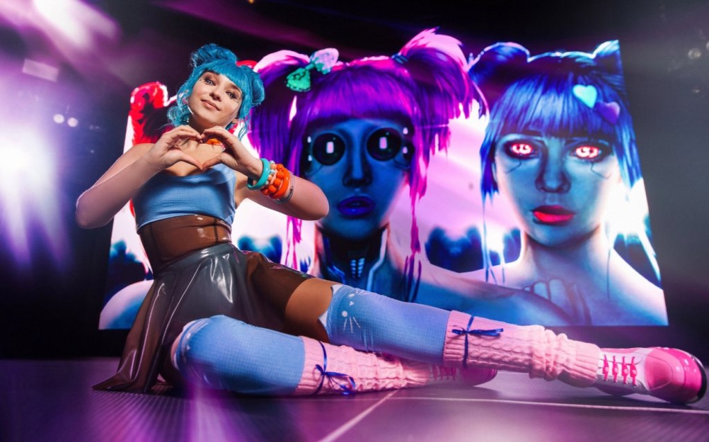 Косплей Purple Force, Red Menace и Blue Moon из Cyberpunk 2077