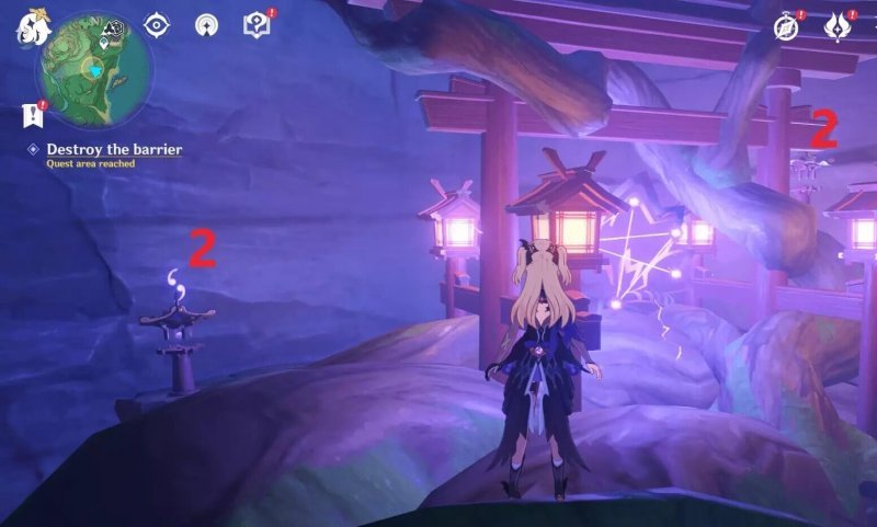 Genshin Impact как разрушить барьер в лесу тиндзю 3