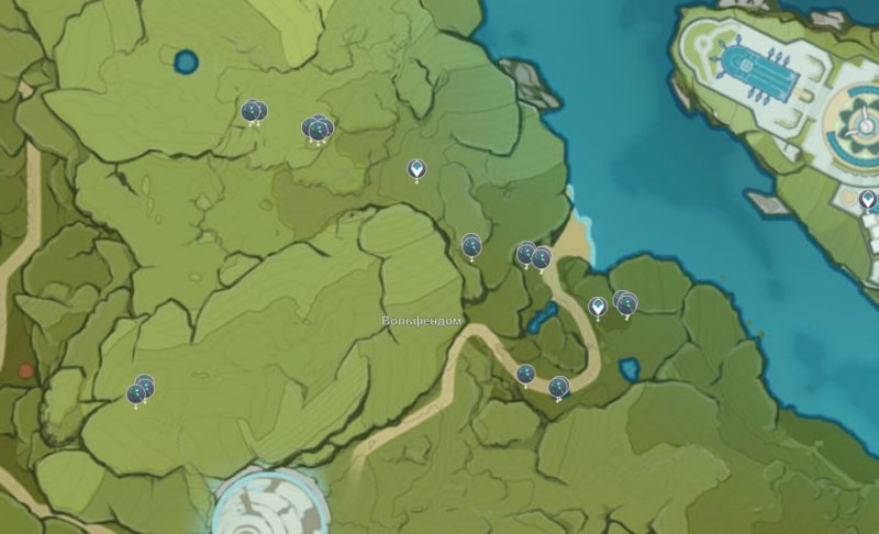 Genshin Impact где найти траву-светяшку 3