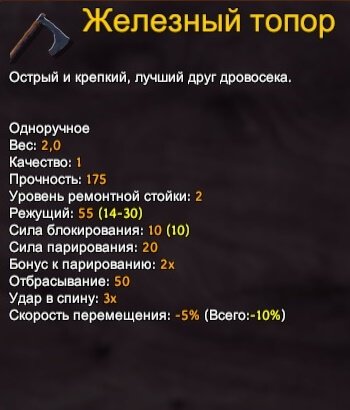 Valheim железный топор