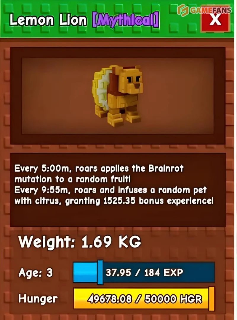 Лимонный лев в Вырасти Сад