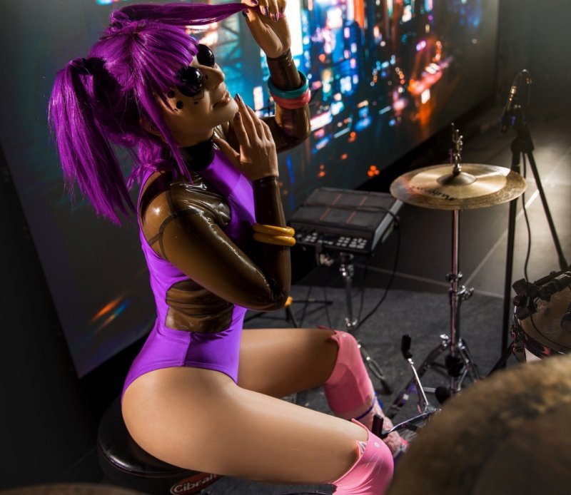 Косплей Purple Force, Red Menace и Blue Moon из Cyberpunk 2077