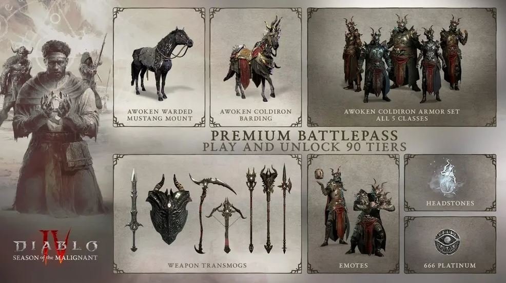 Diablo 4 боевой пропуск 1 сезон