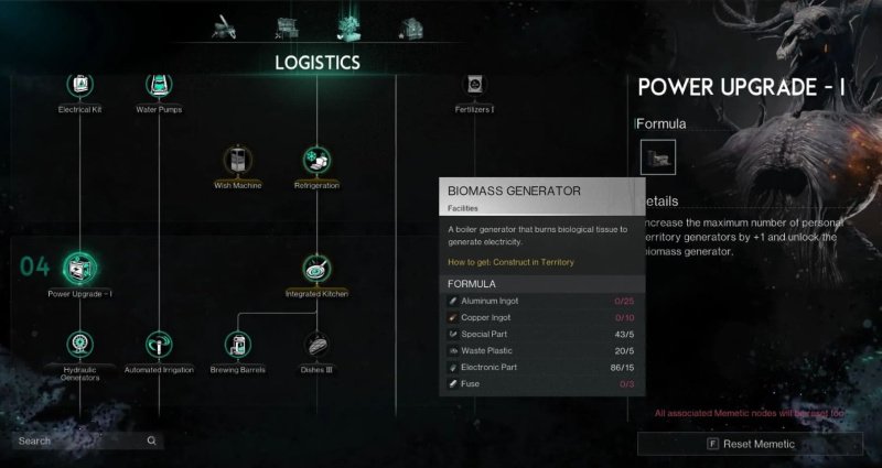 Once Human генераторы биомассы