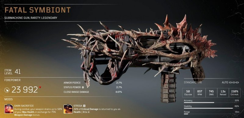 Легендарное оружие в Outriders 30