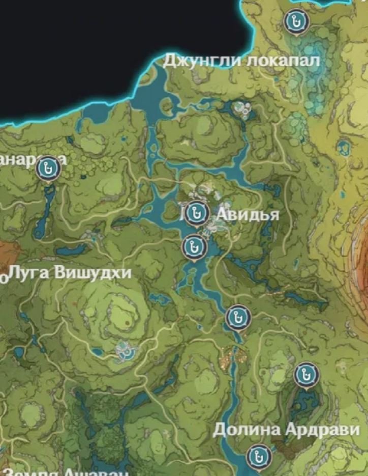Genshin Impact рыбалка в Сумеру