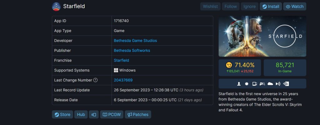 Starfield худшая игра в Стиме