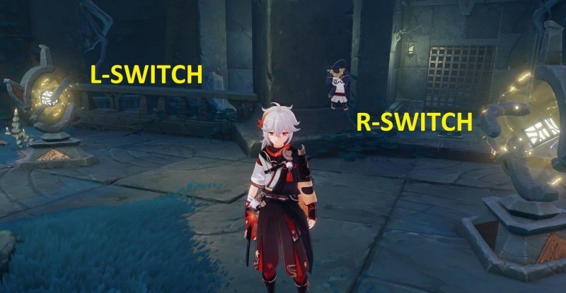 Genshin Impact головоломка в секретной комнате в теснине 3