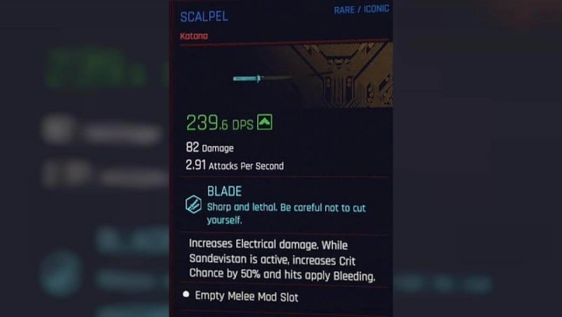 Cyberpunk 2077 скальпель 1