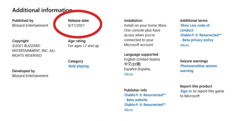 Diablo 2: Resurrected дата старта обт