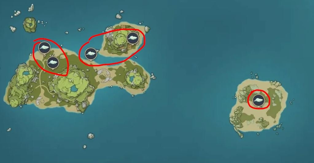 Genshin Impact где найти раковины грез 3