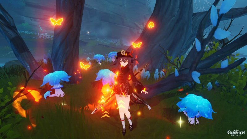 Genshin Impact светящиеся грибы 1