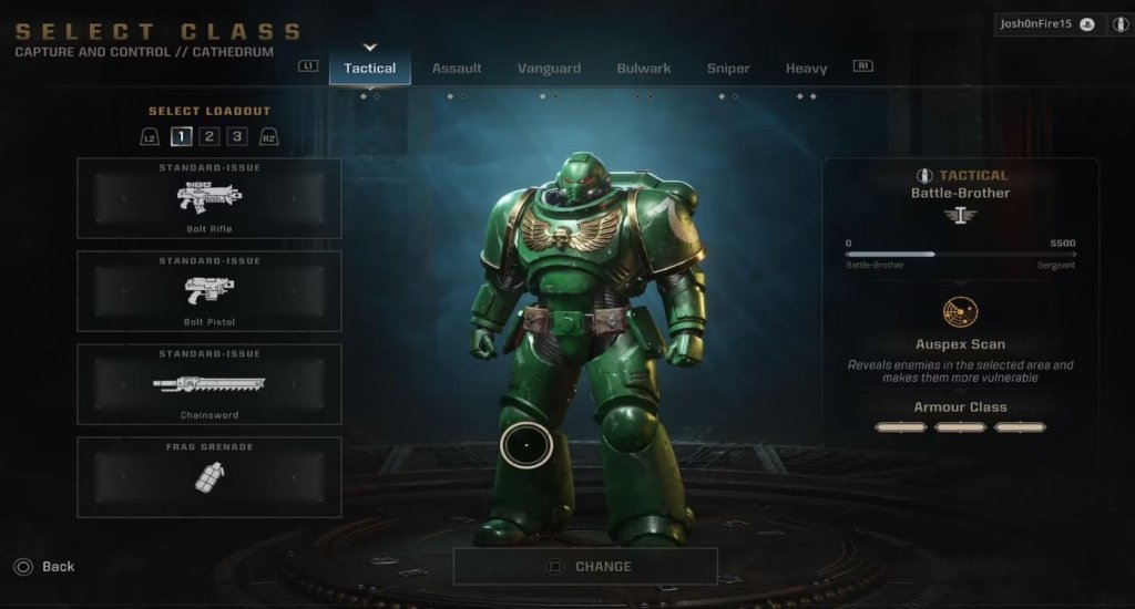 Space Marine 2 как сменить класс