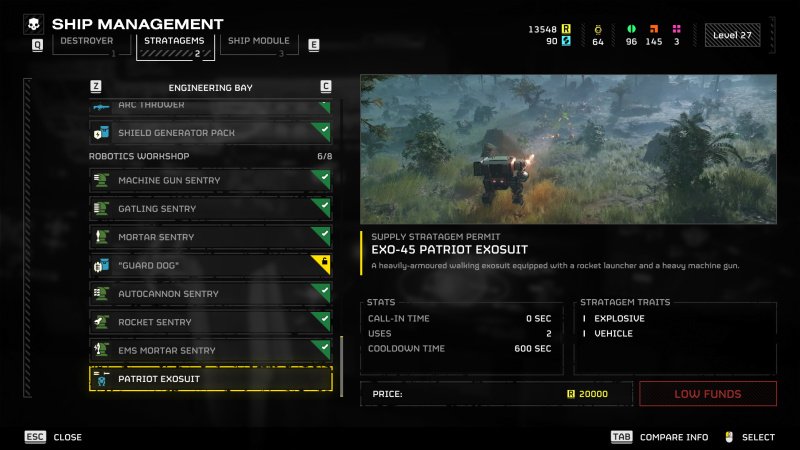 Helldivers 2 Тянь Куан мехи
