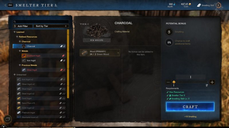 Профессии в New World переплавка