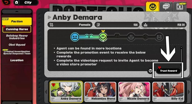 Zenless Zone Zero доверие