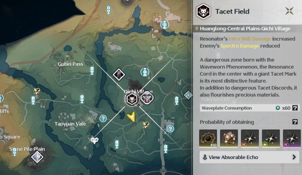 Wuthering Waves Tacet Field