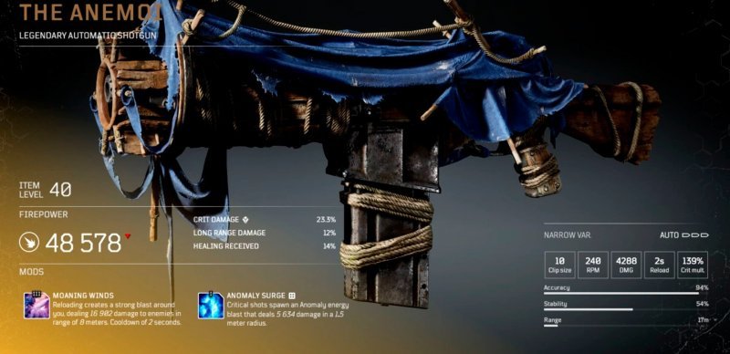 Легендарное оружие в Outriders 42