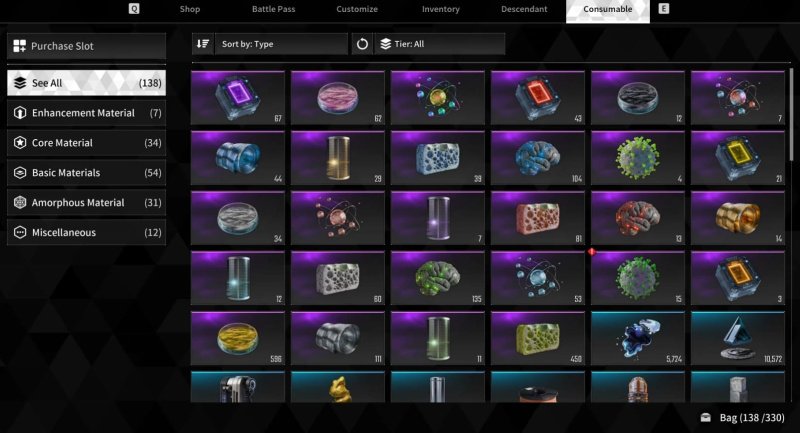 The First Descendant как расширить инвентарь