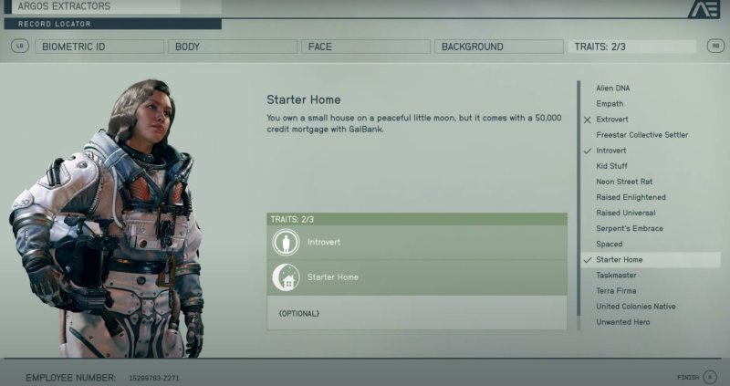 Starfield редактор персонажей