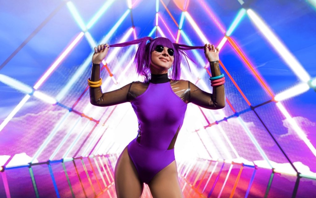 Косплей Purple Force, Red Menace и Blue Moon из Cyberpunk 2077