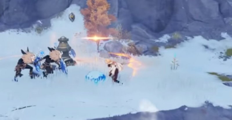 Genshin Impact белая пыль и снежная тень 3
