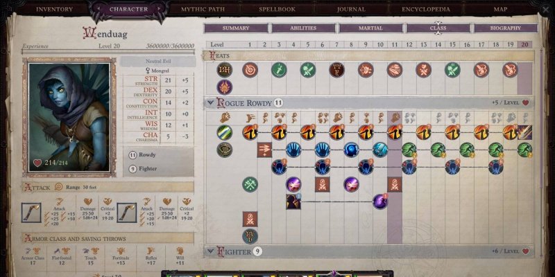 Pathfinder: Wrath of the Righteous билды вендуаг 1