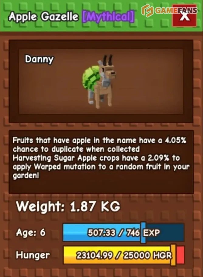 Яблочная Газель в "Вырасти Сад