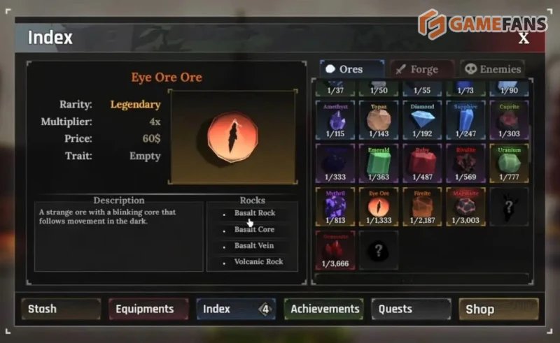 Руда глаз The Forge