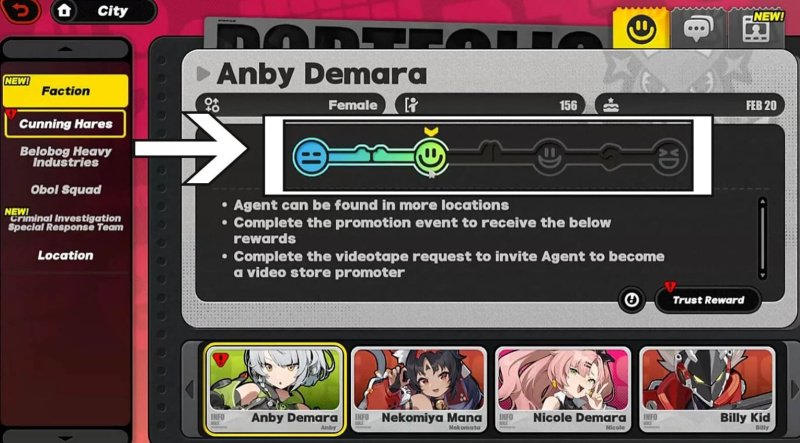 Zenless Zone Zero доверие